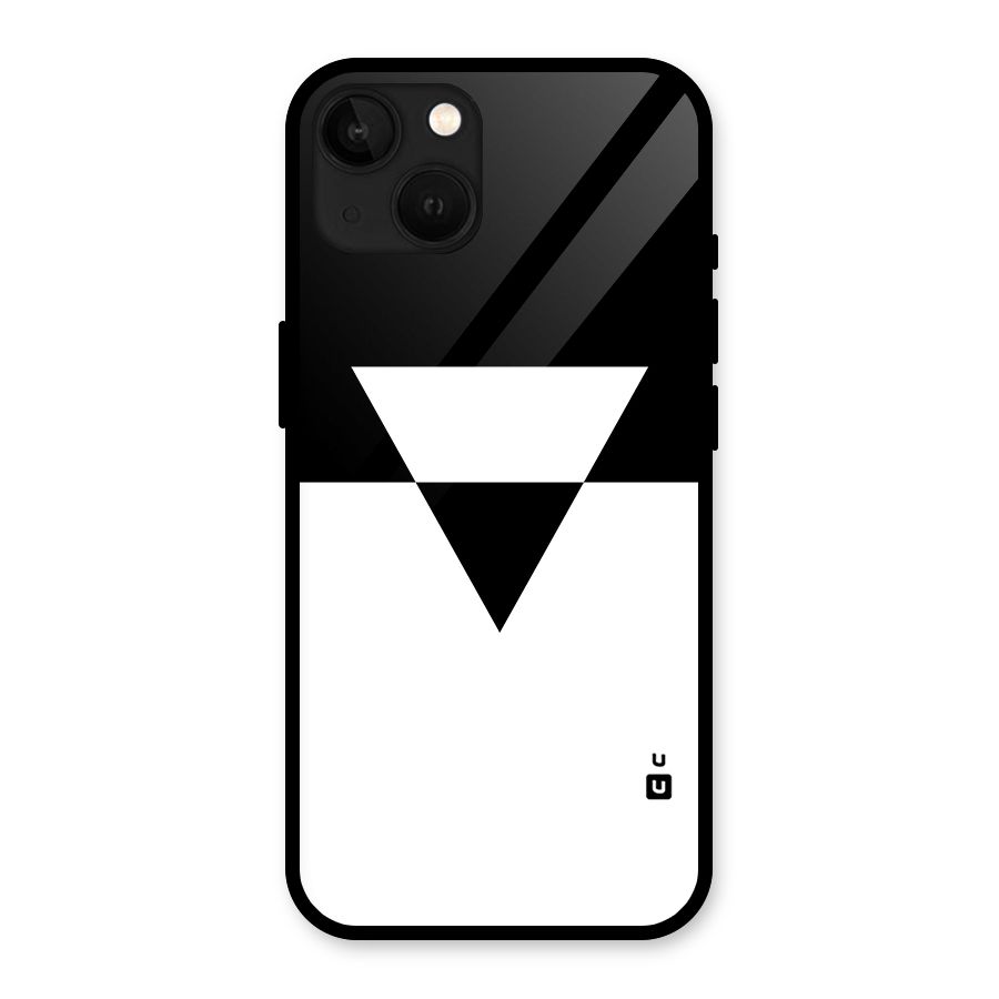 Minimal Triangle Glass Back Case for iPhone 13