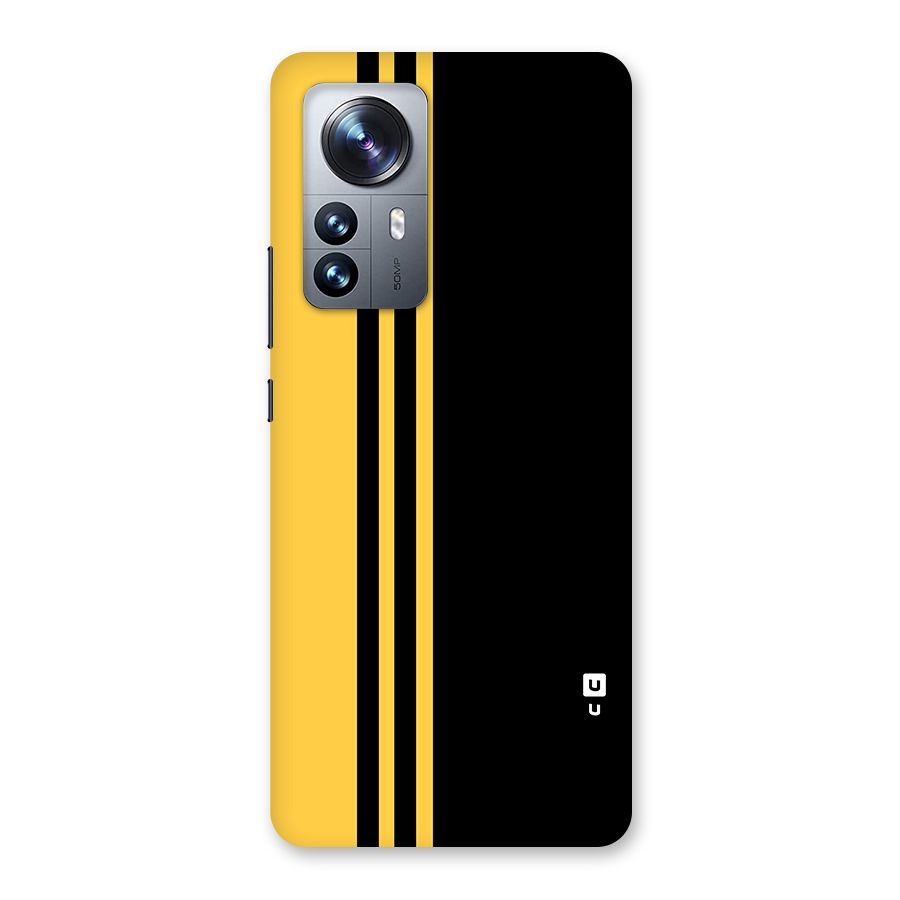 Minimal Yellow and Black Design Back Case for Xiaomi 12 Pro