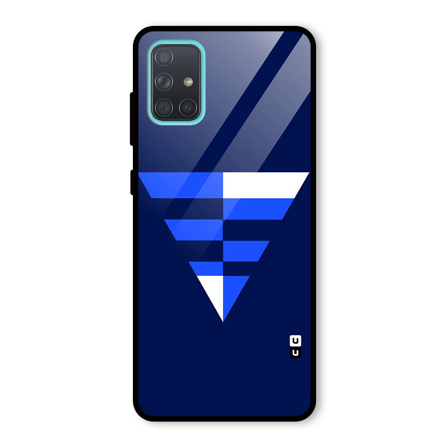 Minimalistic Abstract Inverted Triangle Glass Back Case for Galaxy A71