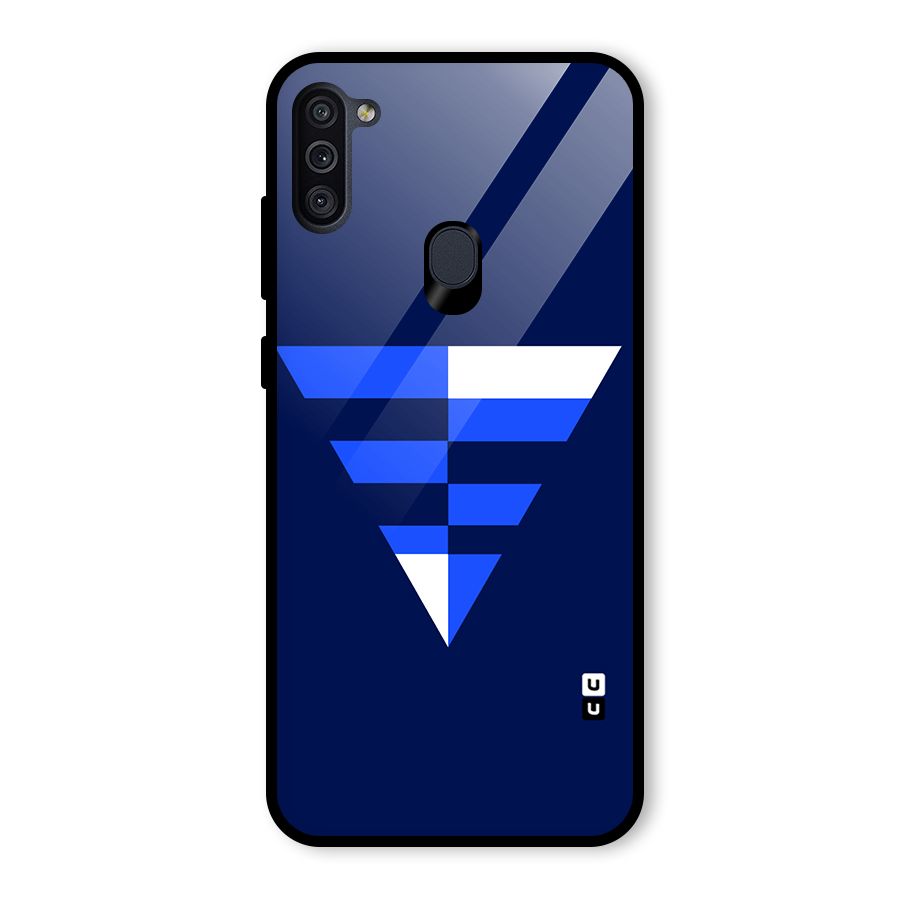 Minimalistic Abstract Inverted Triangle Glass Back Case for Galaxy M11