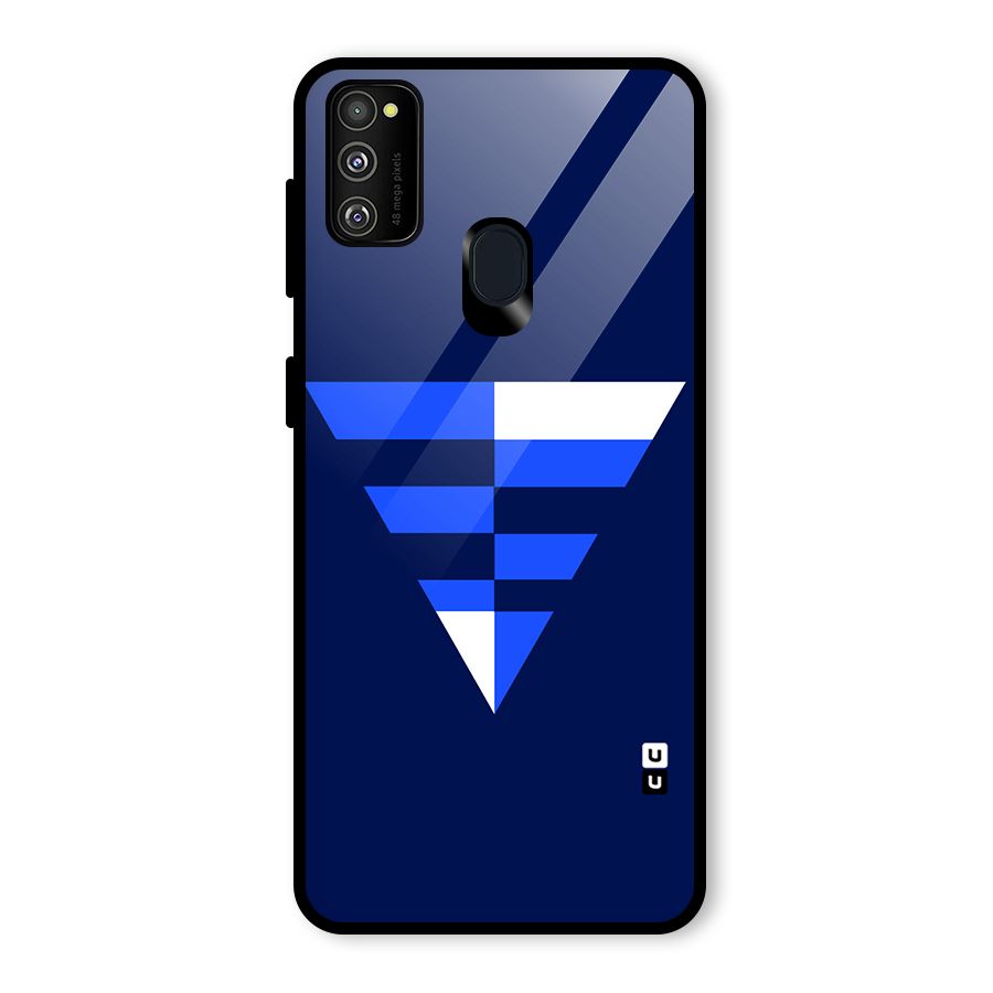 Minimalistic Abstract Inverted Triangle Glass Back Case for Galaxy M30s