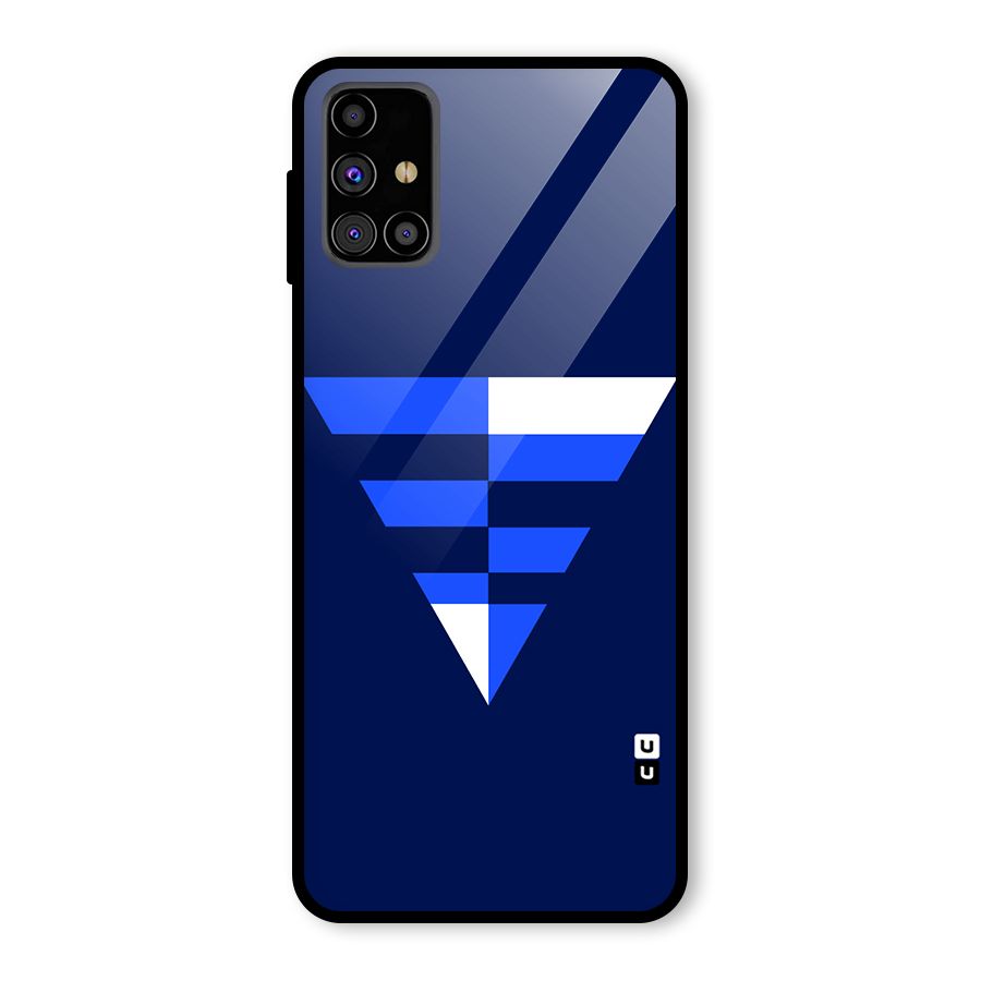 Minimalistic Abstract Inverted Triangle Glass Back Case for Galaxy M31s