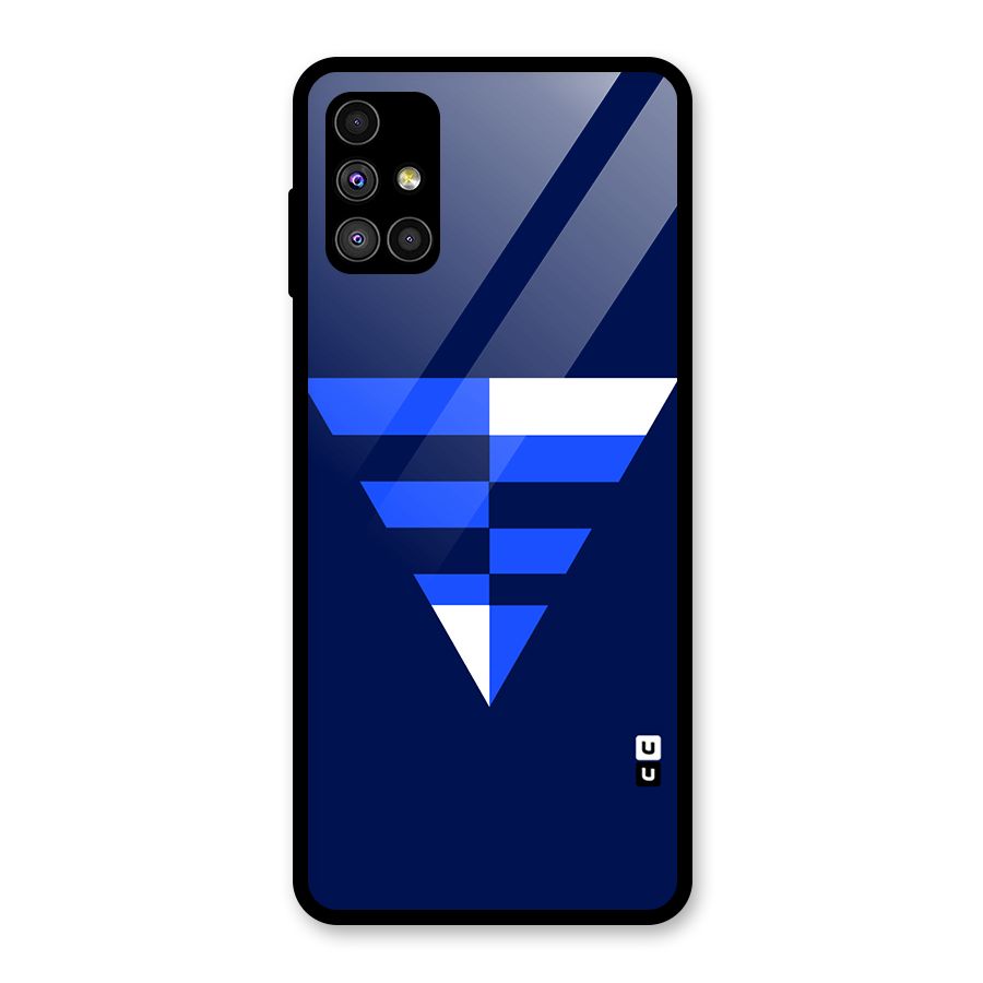 Minimalistic Abstract Inverted Triangle Glass Back Case for Galaxy M51