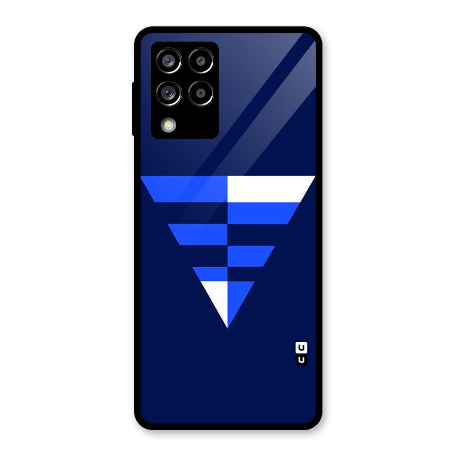 Minimalistic Abstract Inverted Triangle Glass Back Case for Galaxy M53 5G