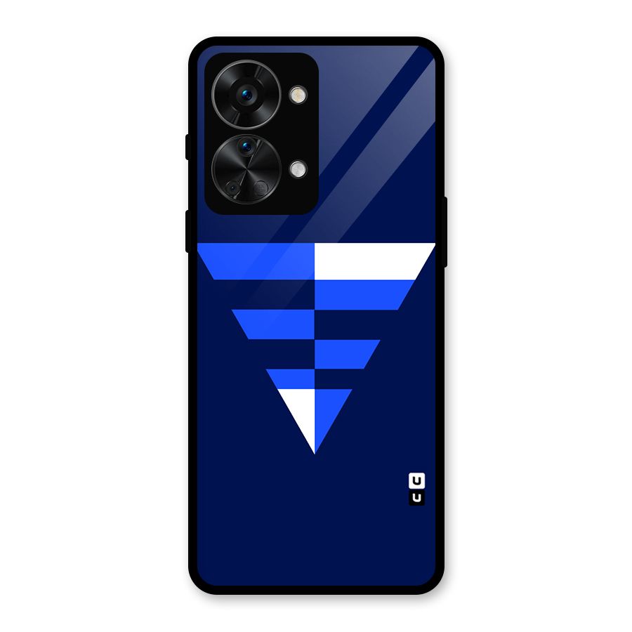 Minimalistic Abstract Inverted Triangle Glass Back Case for OnePlus Nord 2T
