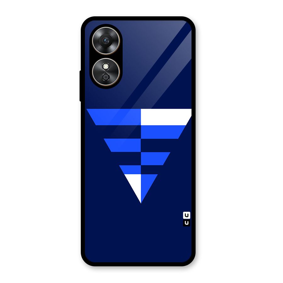 Minimalistic Abstract Inverted Triangle Glass Back Case for Oppo A17