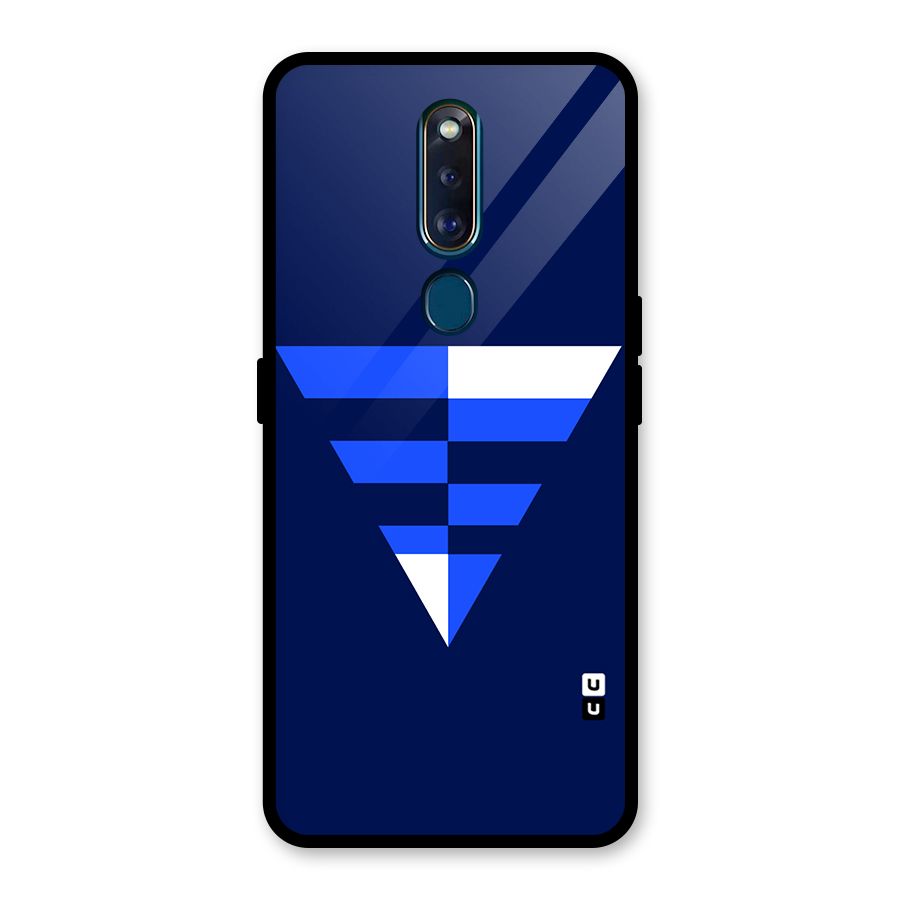 Minimalistic Abstract Inverted Triangle Glass Back Case for Oppo F11 Pro