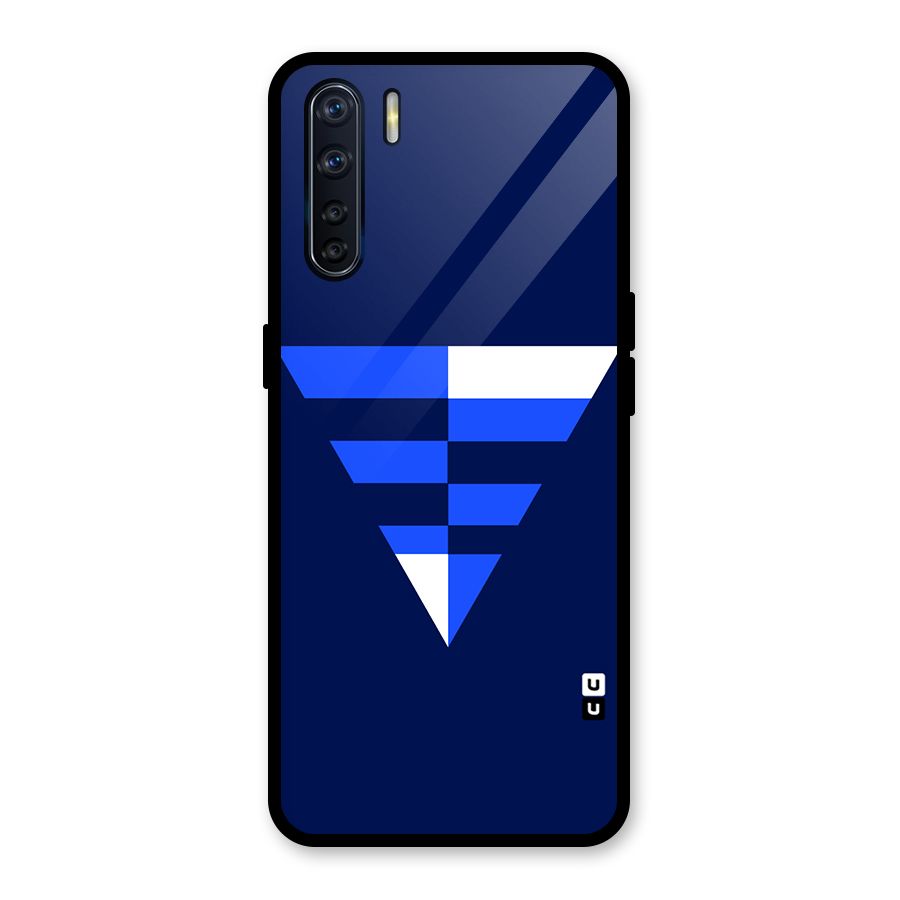 Minimalistic Abstract Inverted Triangle Glass Back Case for Oppo F15