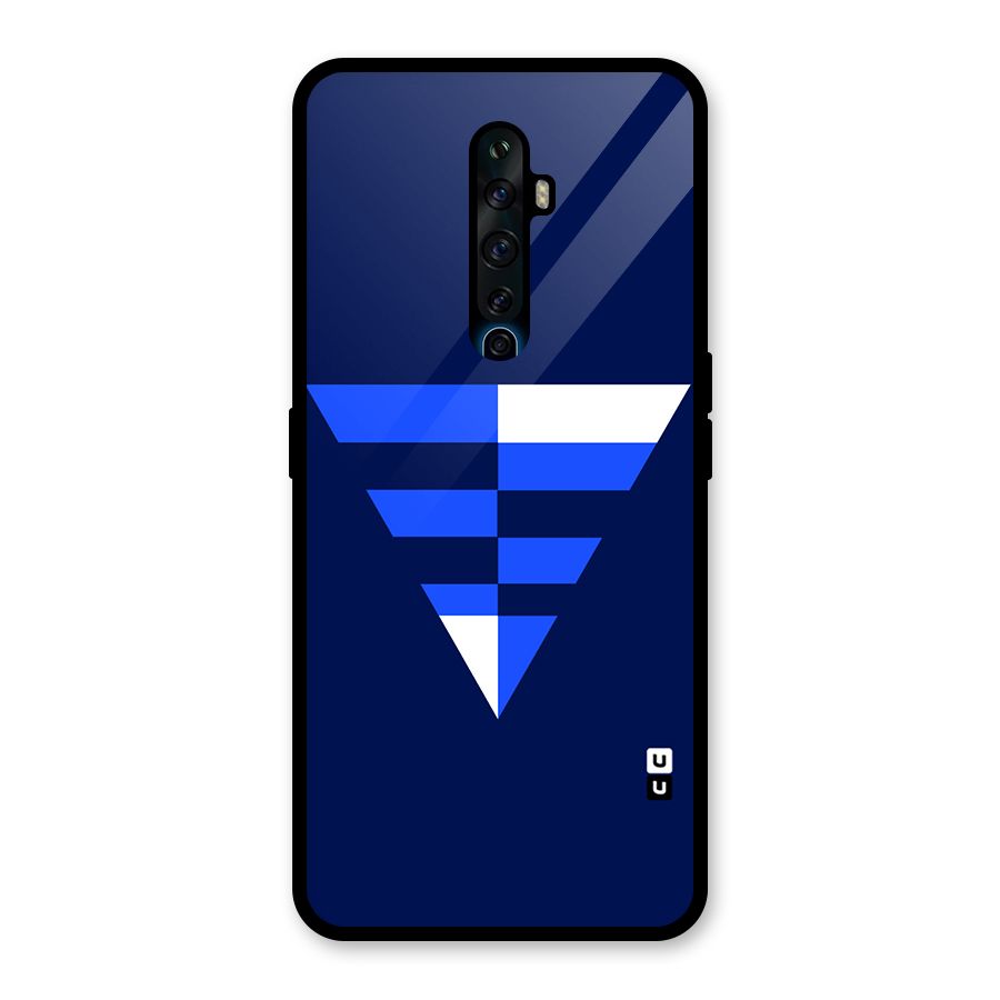 Minimalistic Abstract Inverted Triangle Glass Back Case for Oppo Reno2 F