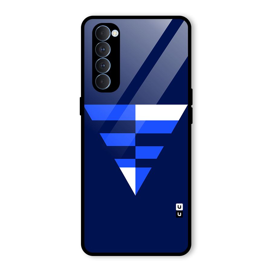 Minimalistic Abstract Inverted Triangle Glass Back Case for Oppo Reno4 Pro