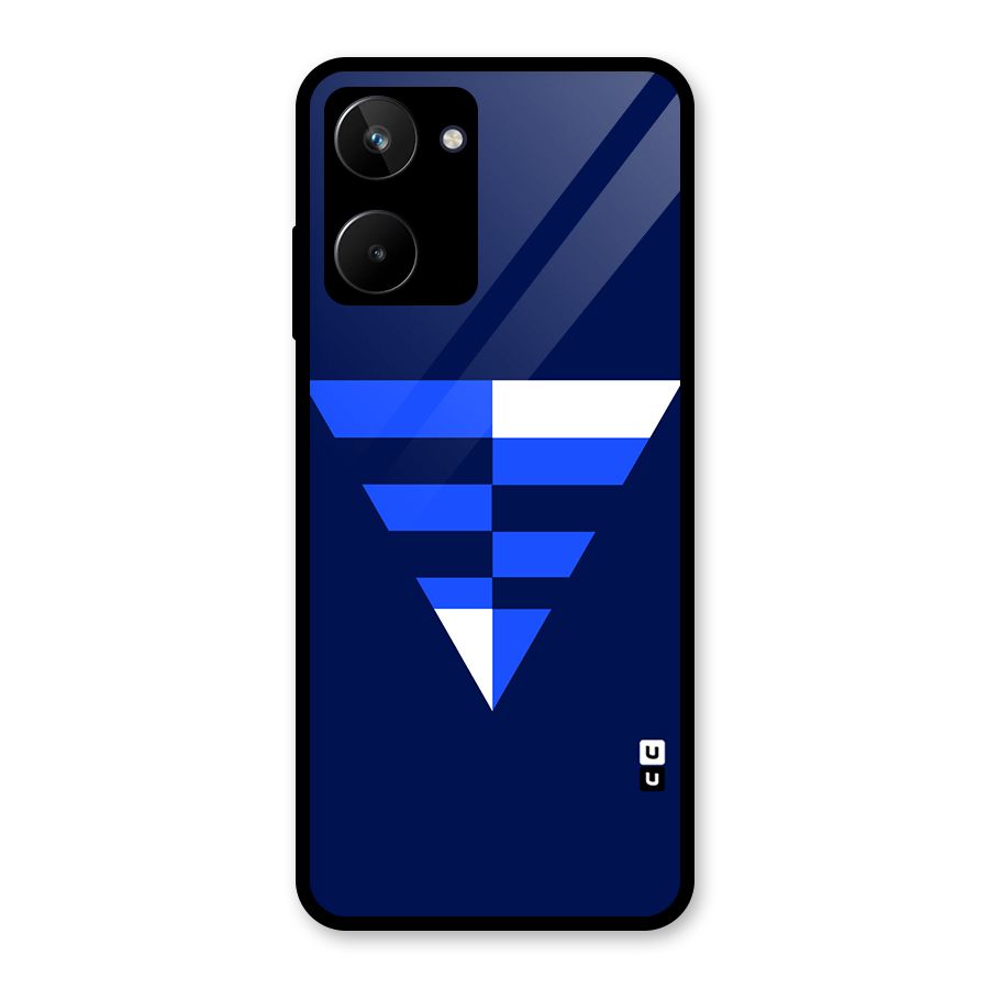 Minimalistic Abstract Inverted Triangle Glass Back Case for Realme 10