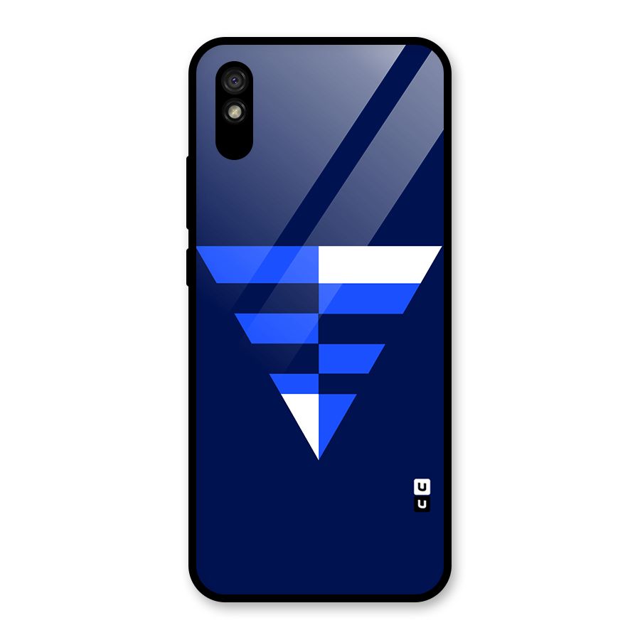 Minimalistic Abstract Inverted Triangle Glass Back Case for Redmi 9A