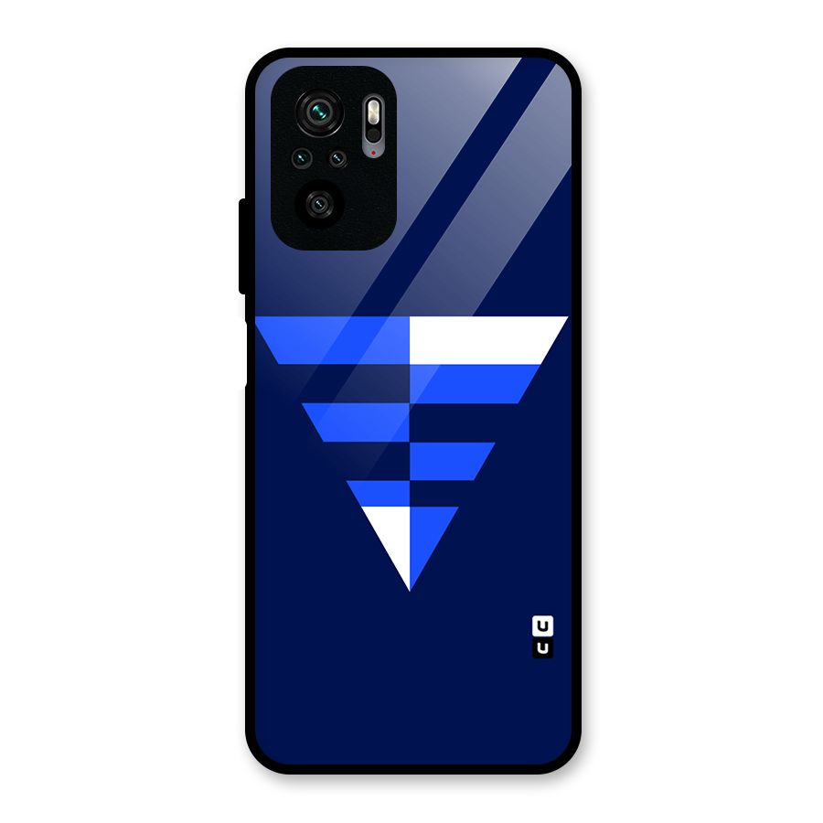 Minimalistic Abstract Inverted Triangle Glass Back Case for Redmi Note 10S