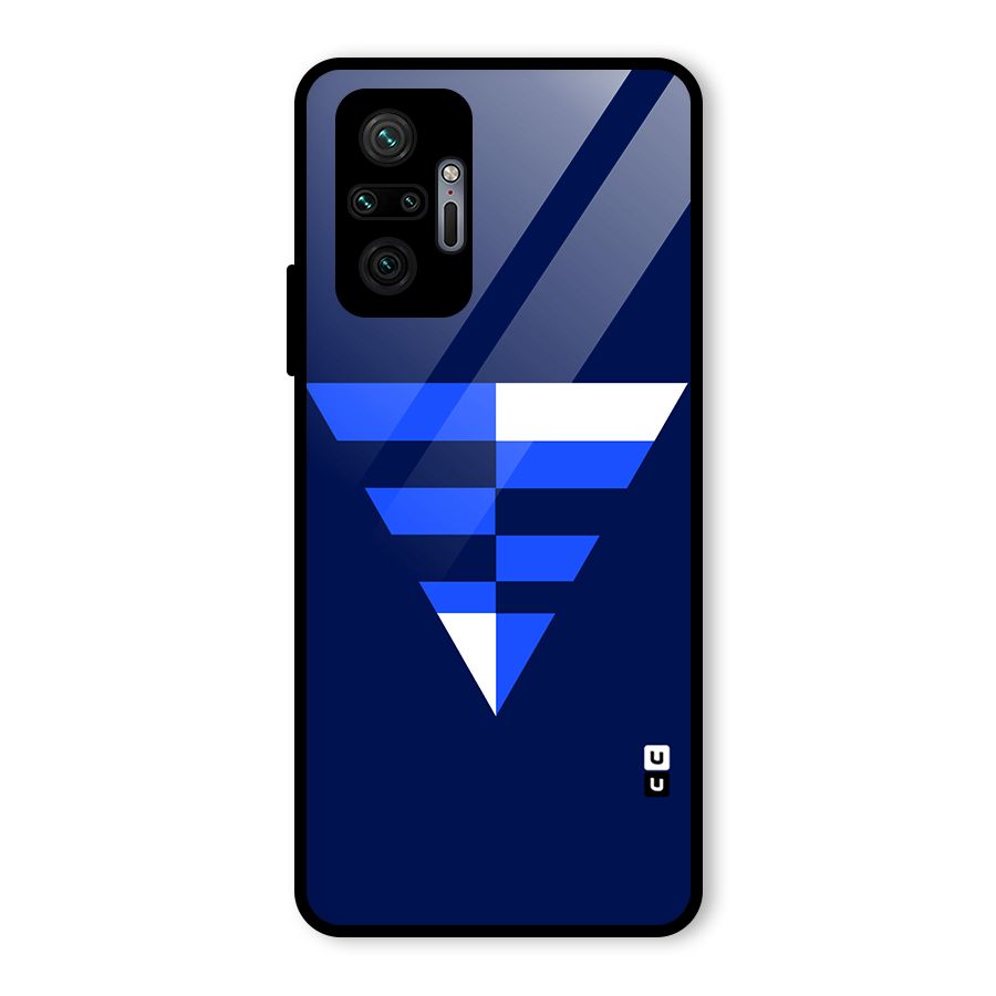 Minimalistic Abstract Inverted Triangle Glass Back Case for Redmi Note 10 Pro Max
