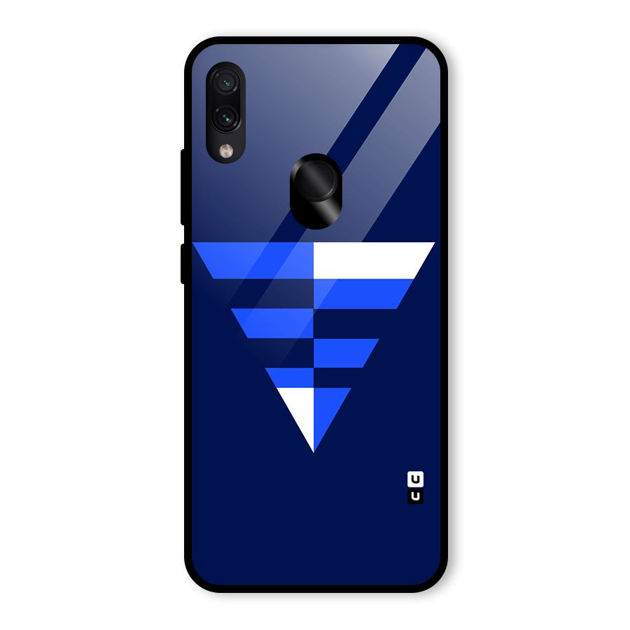 Minimalistic Abstract Inverted Triangle Glass Back Case for Redmi Note 7S