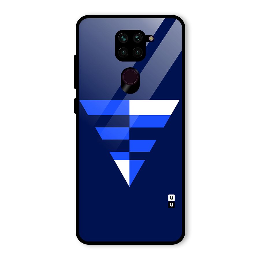 Minimalistic Abstract Inverted Triangle Glass Back Case for Redmi Note 9