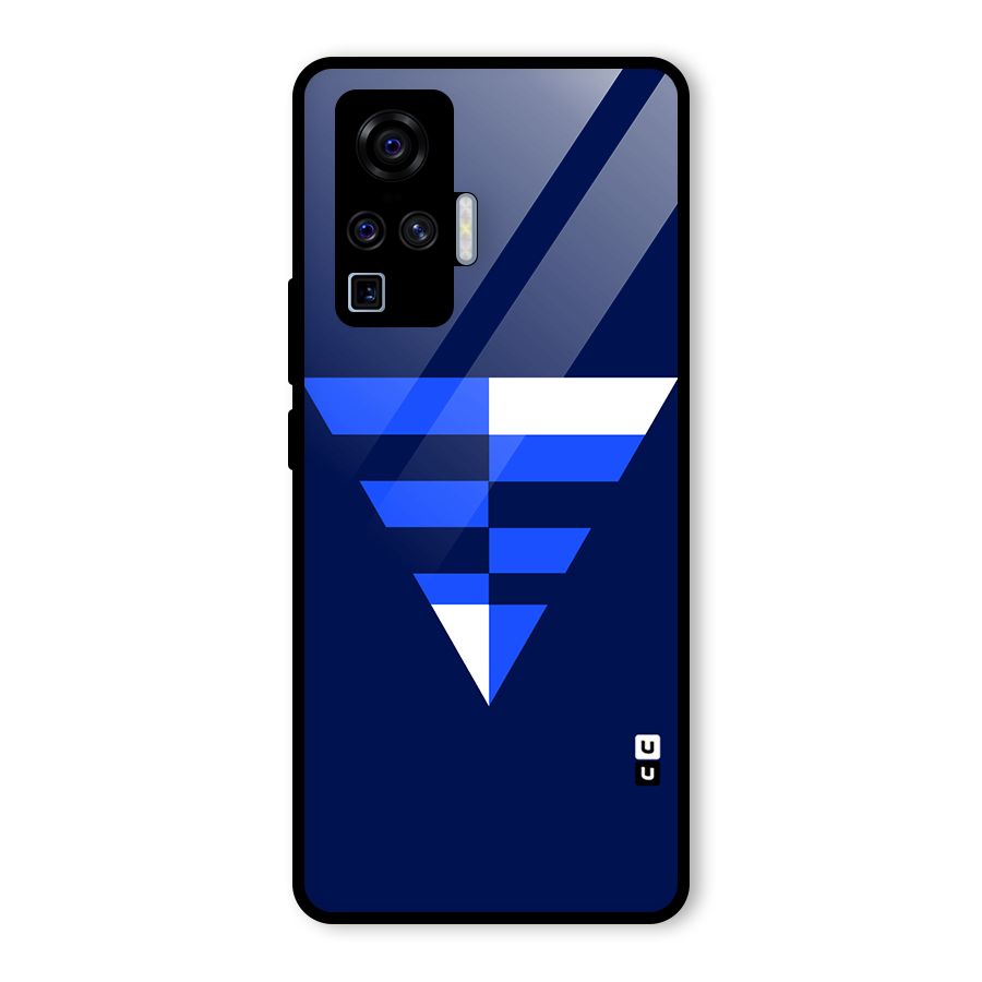 Minimalistic Abstract Inverted Triangle Glass Back Case for Vivo X50 Pro