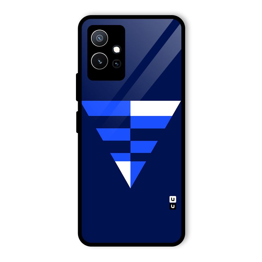 Minimalistic Abstract Inverted Triangle Glass Back Case for Vivo Y75 5G