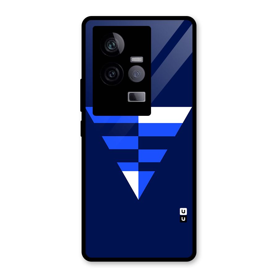 Minimalistic Abstract Inverted Triangle Glass Back Case for Vivo iQOO 11 5G