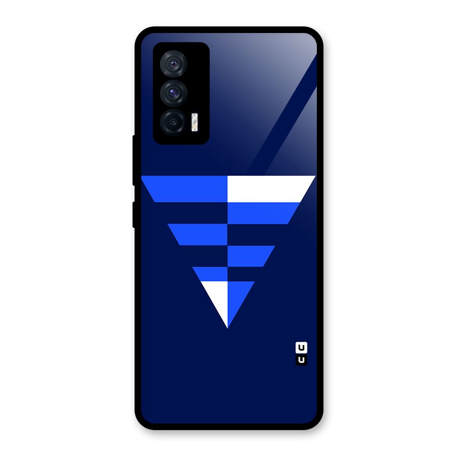 Minimalistic Abstract Inverted Triangle Glass Back Case for Vivo iQOO 7 5G