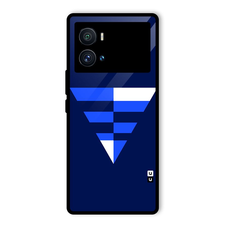 Minimalistic Abstract Inverted Triangle Glass Back Case for Vivo iQOO 9 Pro
