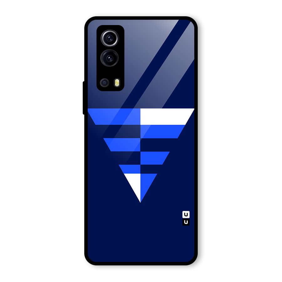 Minimalistic Abstract Inverted Triangle Glass Back Case for Vivo iQOO Z3