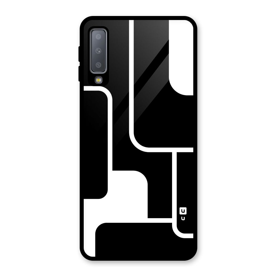 Minimalistic Shapes Glass Back Case for Galaxy A7 (2018)