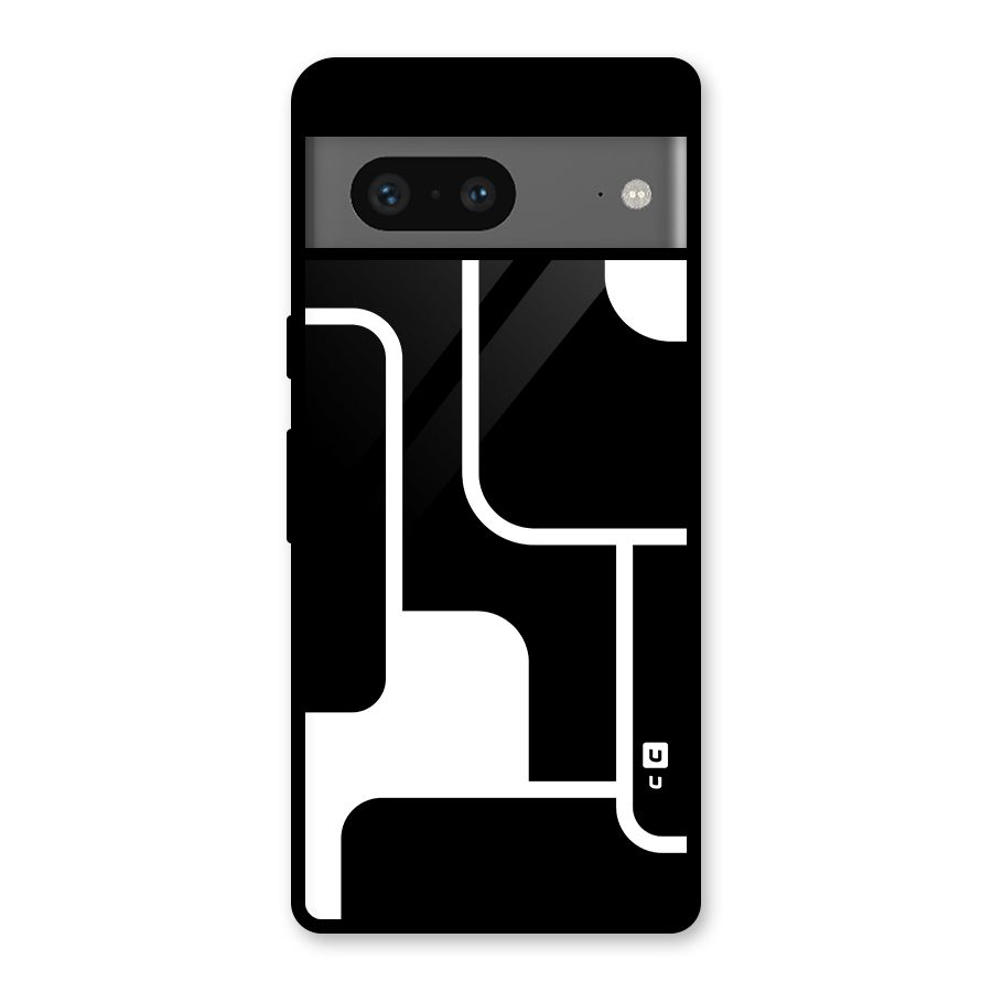 Minimalistic Shapes Glass Back Case for Google Pixel 7