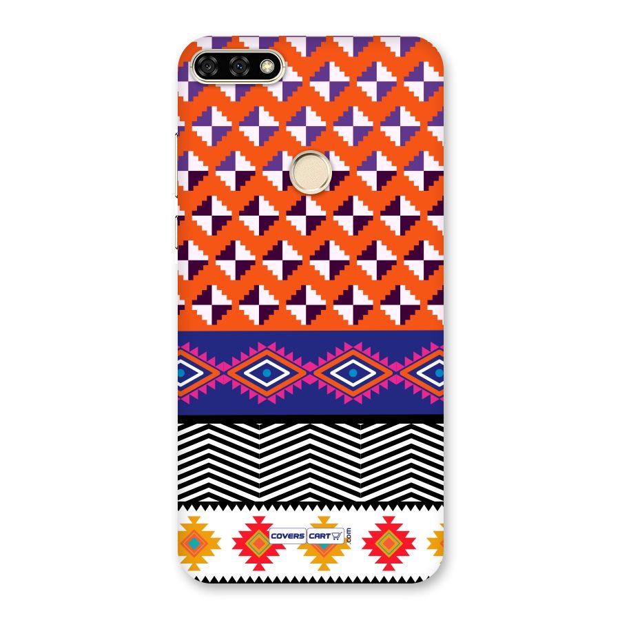 Mixed Pattern Aztec Back Case for Honor 7A