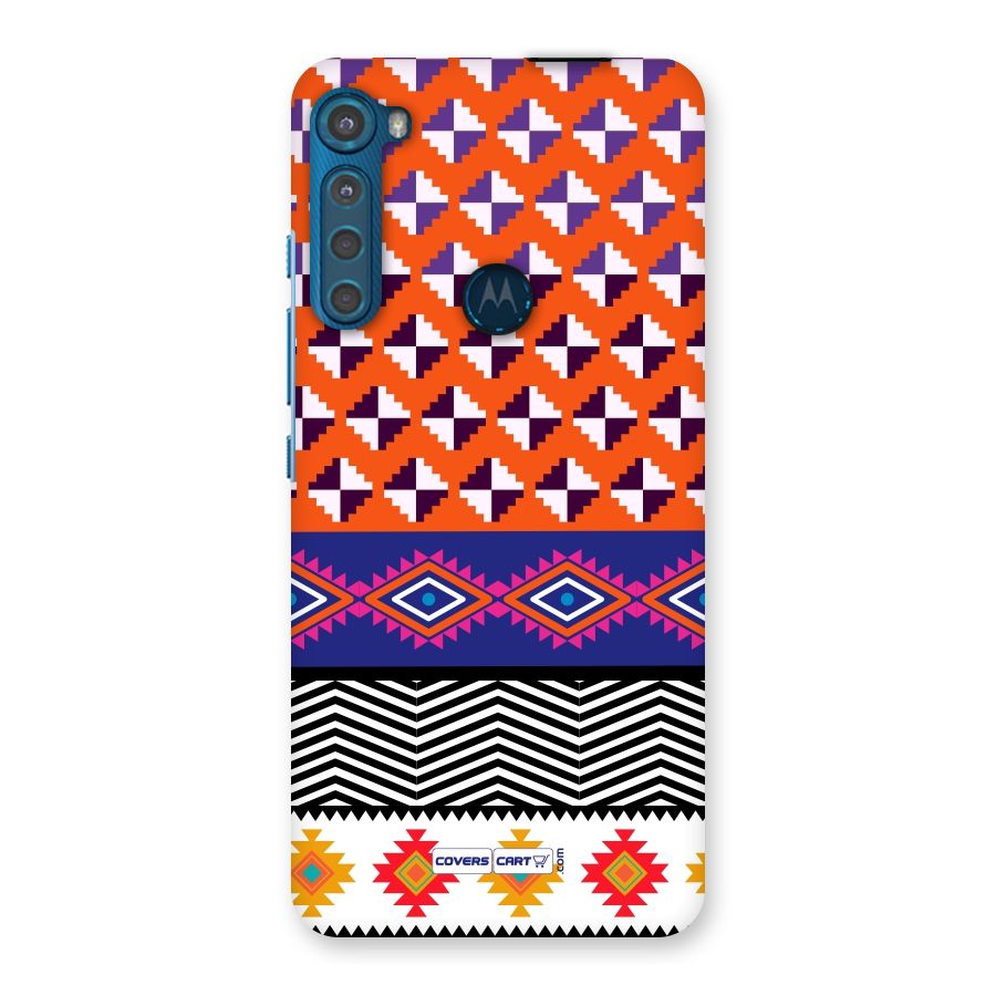 Mixed Pattern Aztec Back Case for Motorola One Fusion Plus