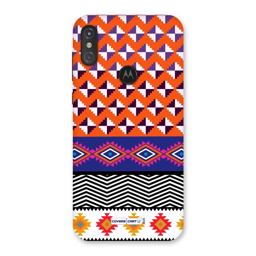 Mixed Pattern Aztec Back Case for Motorola One Power