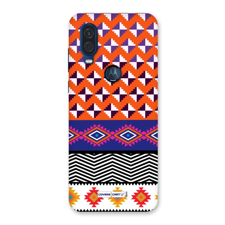 Mixed Pattern Aztec Back Case for Motorola One Vision