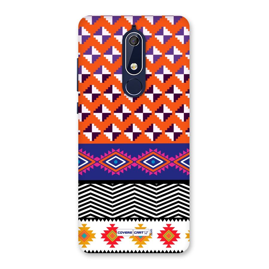 Mixed Pattern Aztec Back Case for Nokia 5.1