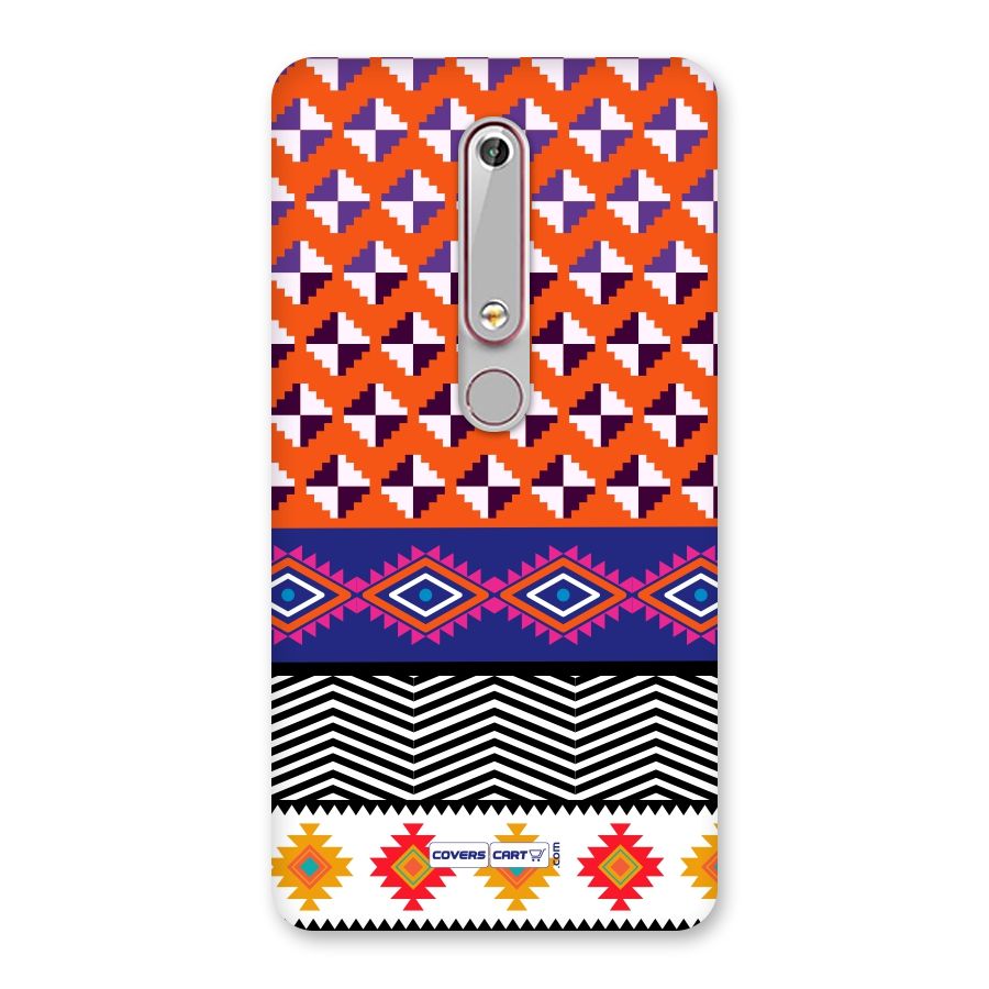 Mixed Pattern Aztec Back Case for Nokia 6.1