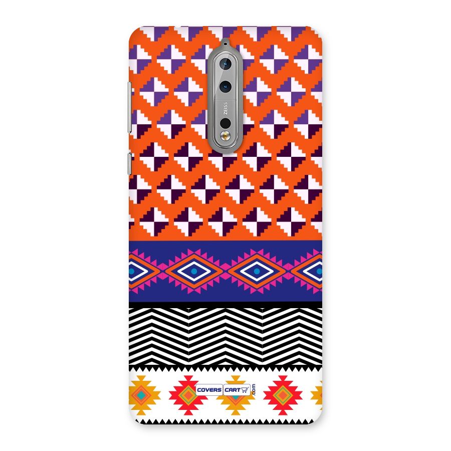 Mixed Pattern Aztec Back Case for Nokia 8