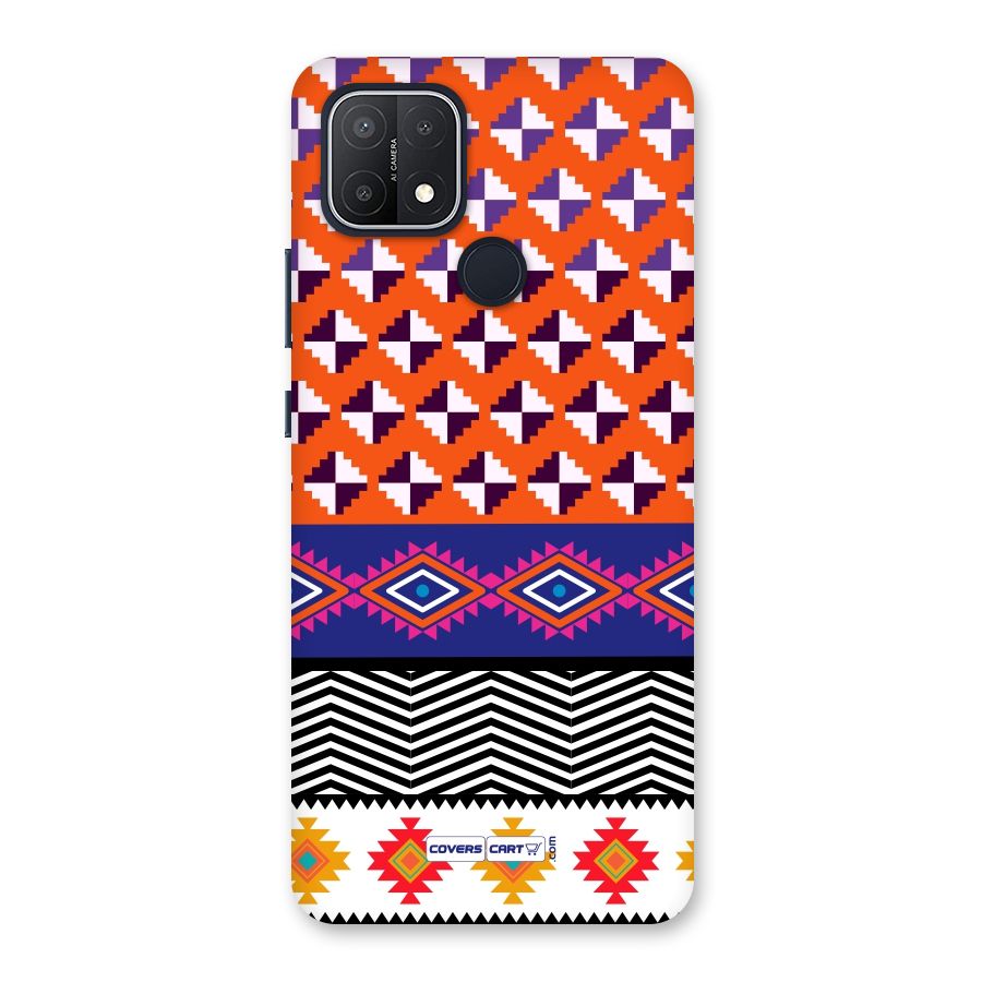 Mixed Pattern Aztec Back Case for Oppo A15s