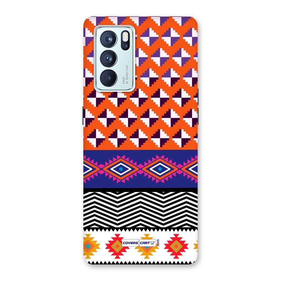 Mixed Pattern Aztec Back Case for Oppo Reno6 Pro 5G