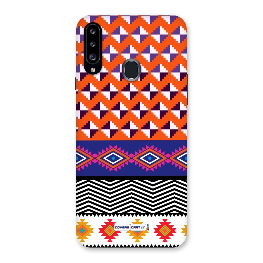 Mixed Pattern Aztec Back Case for Samsung Galaxy A20s
