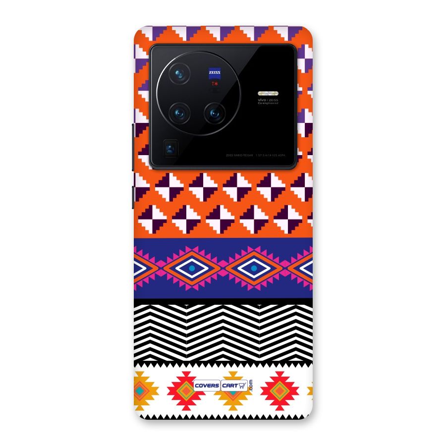 Mixed Pattern Aztec Back Case for Vivo X80 Pro