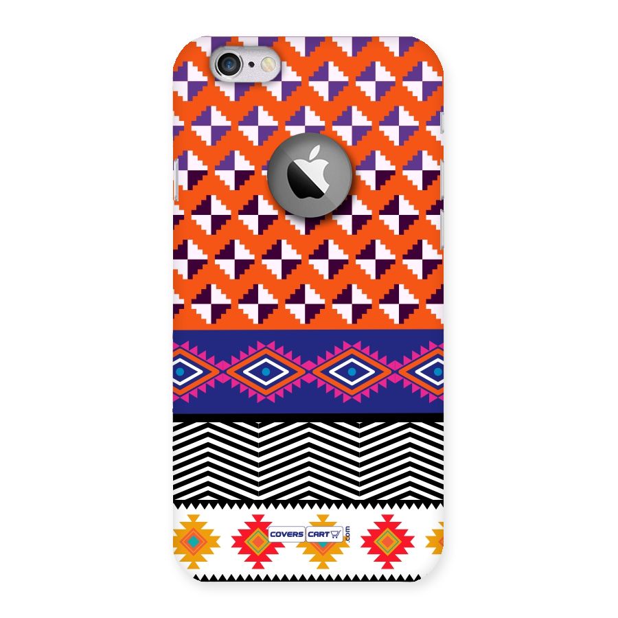 Mixed Pattern Aztec Back Case for iPhone 6 Logo Cut