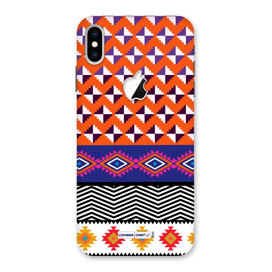 Mixed Pattern Aztec Back Case for iPhone XS Max Apple Cut