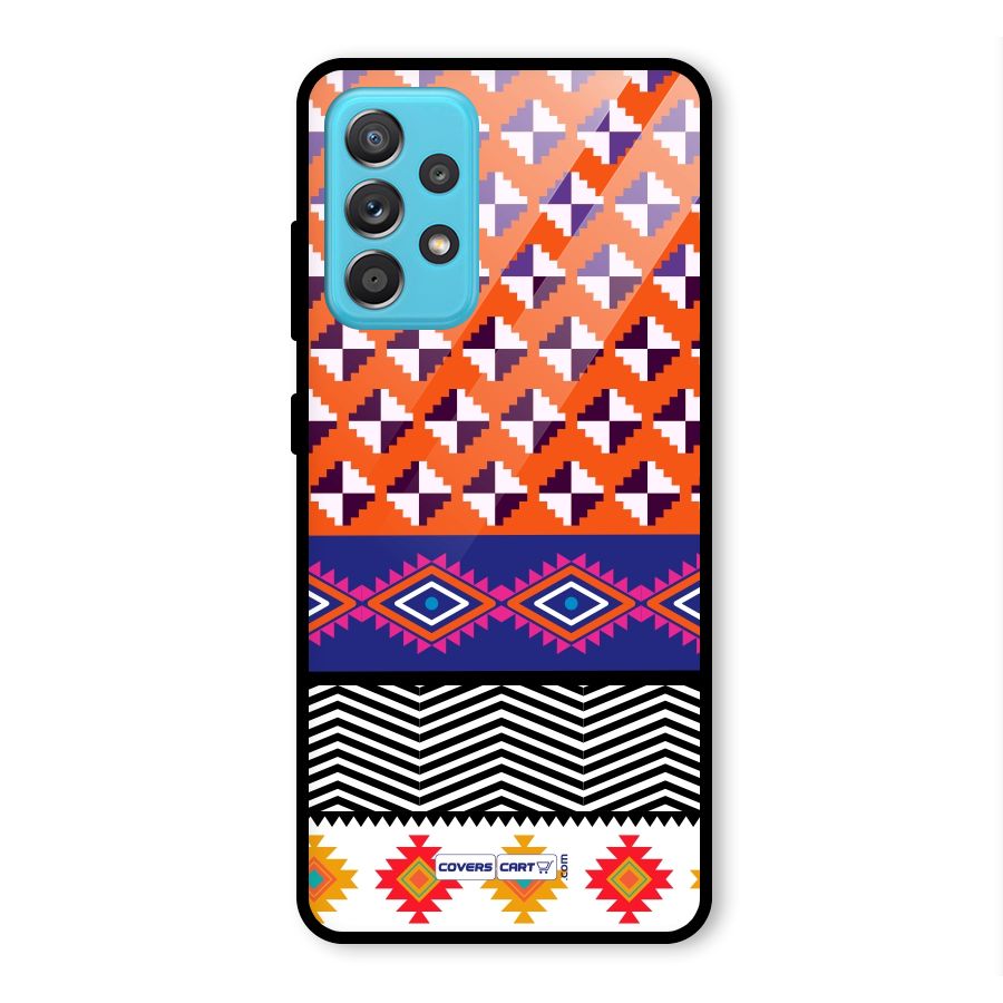 Mixed Pattern Aztec Glass Back Case for Galaxy A52s 5G