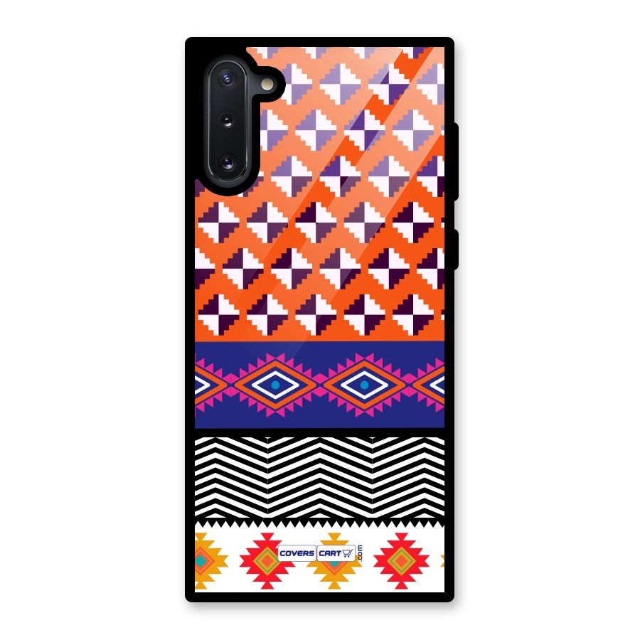 Mixed Pattern Aztec Glass Back Case for Galaxy Note 10