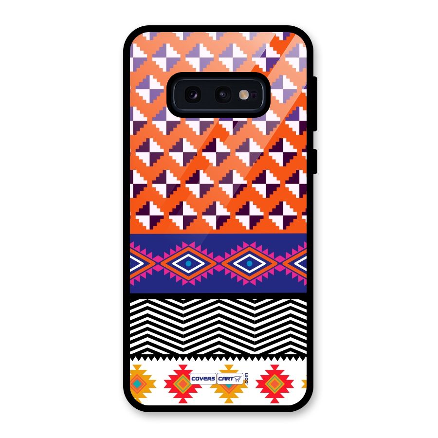 Mixed Pattern Aztec Glass Back Case for Galaxy S10e