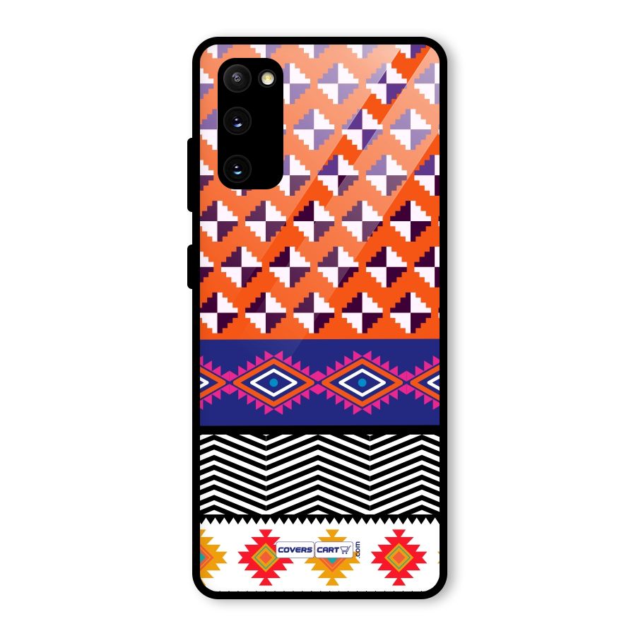 Mixed Pattern Aztec Glass Back Case for Galaxy S20 FE 5G