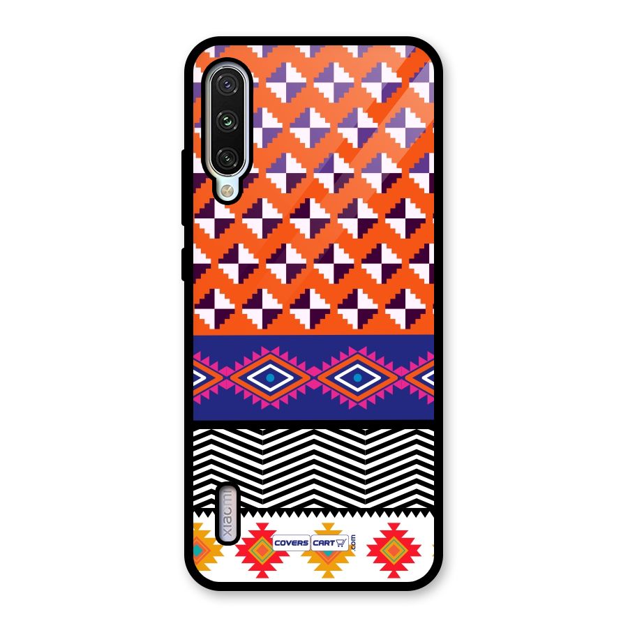 Mixed Pattern Aztec Glass Back Case for Mi A3