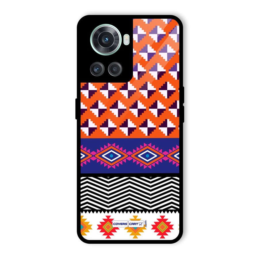 Mixed Pattern Aztec Glass Back Case for OnePlus 10R