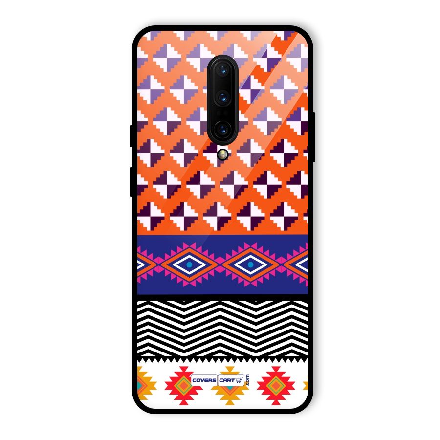 Mixed Pattern Aztec Glass Back Case for OnePlus 7 Pro