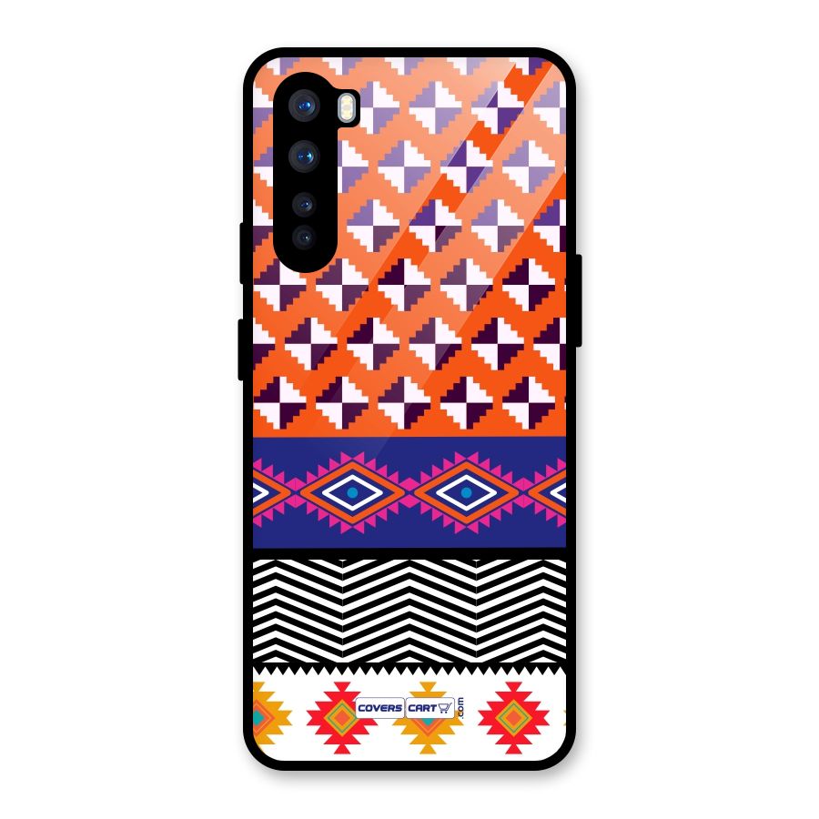 Mixed Pattern Aztec Glass Back Case for OnePlus Nord