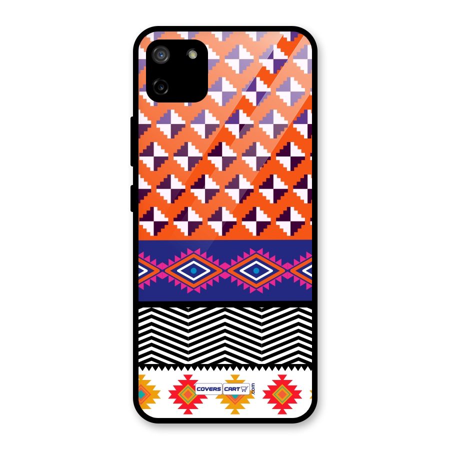 Mixed Pattern Aztec Glass Back Case for Realme C11